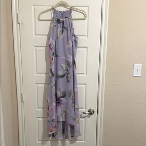 White House Black Market Floral High Low Dress